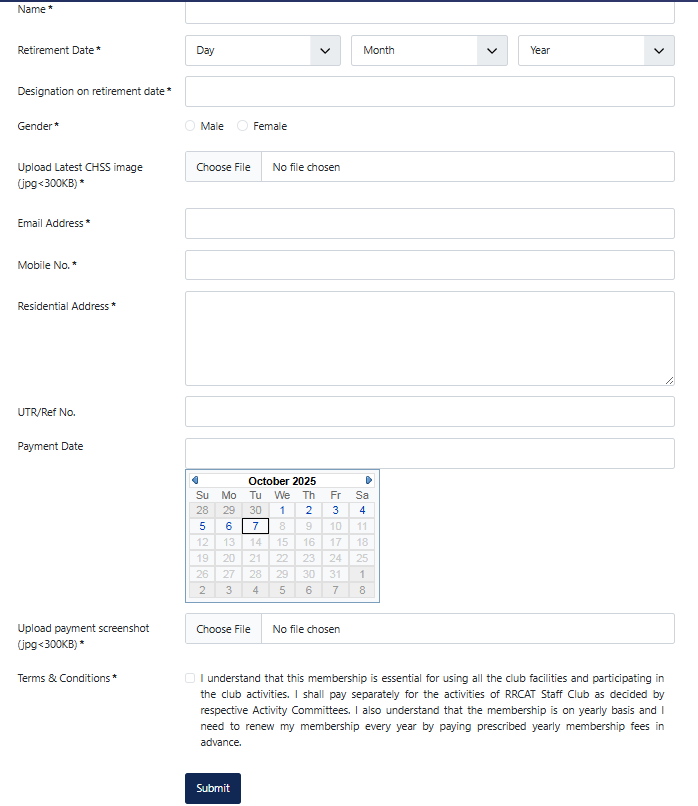 RSC Associate membership form